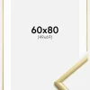 Ramme New Lifestyle Guld 60x80 cm - Passepartout Hvid 50x70 cm
