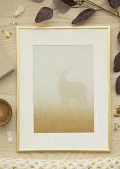 Ramme New Lifestyle Guld 60x80 cm - Passepartout Hvid 50x70 cm