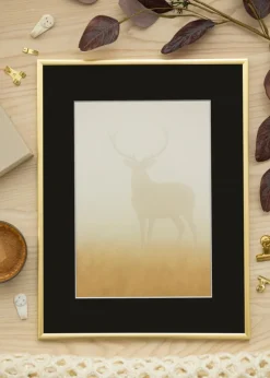 Ramme New Lifestyle Guld 40x60 cm - Passepartout Sort 30x50 cm