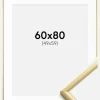 Ramme New Lifestyle Guld 60x80 cm - Passepartout Hvid 50x60 cm