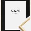 Ramme New Lifestyle Guld 50x60 cm - Passepartout Sort 15x20 inches