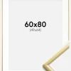 Ramme New Lifestyle Guld 60x80 cm - Passepartout Hvid 50x65 cm