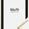 Ramme New Lifestyle Guld 50x70 cm - Passepartout Sort 42x59,4 cm (A2)