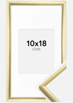 Ramme New Lifestyle Guld 10x18 cm - Passepartout Hvid 8x10 cm