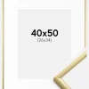 Ramme New Lifestyle Guld 40x50 cm - Passepartout Hvid 27x35 cm