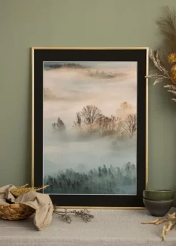 Ramme New Lifestyle Guld 50x70 cm - Passepartout Sort 33x56 cm