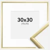 Ramme New Lifestyle Guld 30x30 cm - Passepartout Hvid 20x20 cm