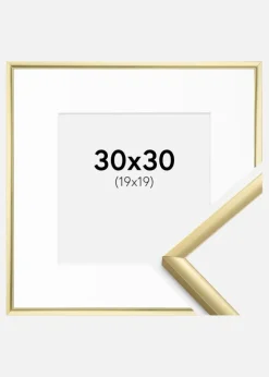 Ramme New Lifestyle Guld 30x30 cm - Passepartout Hvid 20x20 cm