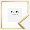 Ramme New Lifestyle Guld 15x15 cm - Passepartout Hvid 9x9 cm