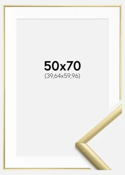 Ramme New Lifestyle Guld 50x70 cm - Passepartout Hvid 16x24 inches