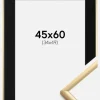 Ramme New Lifestyle Guld 45x60 cm - Passepartout Sort 35x50 cm