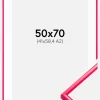 Ramme New Lifestyle Hot Pink 50x70 cm - Passepartout Hvid 42x59,4 cm (A2)