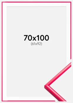 Ramme New Lifestyle Hot Pink 70x100 cm - Passepartout Hvid 62x93 cm
