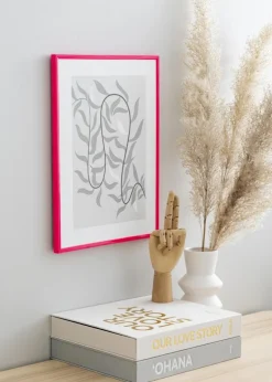 Ramme New Lifestyle Hot Pink 30x40 cm - Passepartout Hvid 8x12 inches