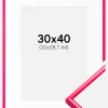 Ramme New Lifestyle Hot Pink 30x40 cm - Passepartout Hvid 21x29,7 cm (A4)