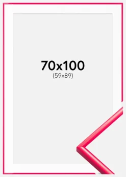 Ramme New Lifestyle Hot Pink 70x100 cm - Passepartout Hvid 60x90 cm