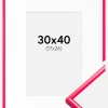 Ramme New Lifestyle Hot Pink 30x40 cm - Passepartout Hvid 18x27 cm