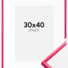 Ramme New Lifestyle Hot Pink 30x40 cm - Passepartout Hvid 20x28 cm