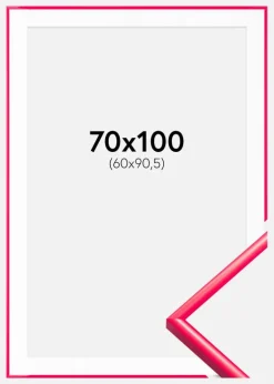 Ramme New Lifestyle Hot Pink 70x100 cm - Passepartout Hvid 61x91,5 cm