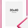 Ramme New Lifestyle Hot Pink 30x40 cm - Passepartout Hvid 21x30 cm