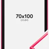 Ramme New Lifestyle Hot Pink 70x100 cm - Passepartout Sort 62x85 cm