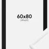 Ramme New Lifestyle Hvid 60x80 cm - Passepartout Sort 50x70 cm