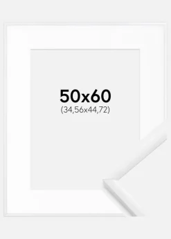 Ramme New Lifestyle Hvid 50x60 cm - Passepartout Hvid 14x18 inches