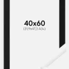 Ramme New Lifestyle Hvid 40x60 cm - Passepartout Sort 32,9x48,3 cm (A3+)