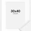 Ramme New Lifestyle Hvid 30x40 cm - Passepartout Hvid 21x30 cm