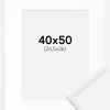 Ramme New Lifestyle Hvid 40x50 cm - Passepartout Hvid 27,5x37 cm