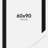 Ramme New Lifestyle Hvid 60x90 cm - Passepartout Sort 50x75 cm