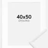 Ramme New Lifestyle Hvid 40x50 cm - Passepartout Hvid 12x16 inches