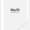 Ramme New Lifestyle Hvid 50x70 cm - Passepartout Hvid 42x59,4 cm (A2)