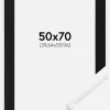 Ramme New Lifestyle Hvid 50x70 cm - Passepartout Sort 16x24 inches