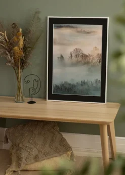 Ramme New Lifestyle Hvid 50x70 cm - Passepartout Sort 16x24 inches