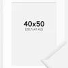 Ramme New Lifestyle Hvid 40x50 cm - Passepartout Hvid 29,7x42 cm (A3)