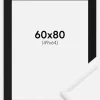 Ramme New Lifestyle Hvid 60x80 cm - Passepartout Sort 50x65 cm