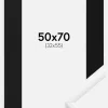 Ramme New Lifestyle Hvid 50x70 cm - Passepartout Sort 33x56 cm