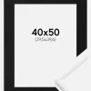 Ramme New Lifestyle Hvid 40x50 cm - Passepartout Sort 12x16 inches