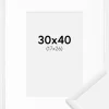 Ramme New Lifestyle Hvid 30x40 cm - Passepartout Hvid 18x27 cm