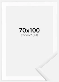 Ramme New Lifestyle Hvid 70x100 cm - Passepartout Hvid 24x36 inches