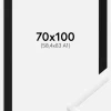 Ramme New Lifestyle Hvid 70x100 cm - Passepartout Sort 59,4x84 cm (A1)