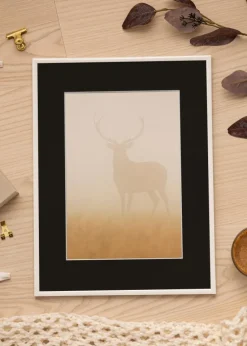 Ramme New Lifestyle Hvid 30x40 cm - Passepartout Sort 20x30 cm