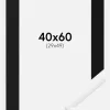 Ramme New Lifestyle Hvid 40x60 cm - Passepartout Sort 30x50 cm