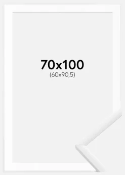 Ramme New Lifestyle Hvid 70x100 cm - Passepartout Hvid 61x91,5 cm