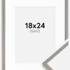 Ramme New Lifestyle jordgrå 18x24 cm - Passepartout Hvid 13x18 cm