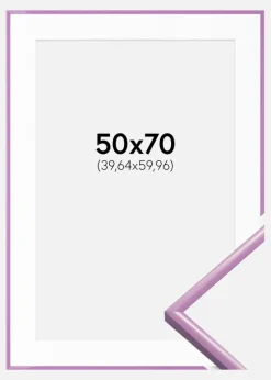 Ramme New Lifestyle Lys Lilla 50x70 cm - Passepartout Hvid 16x24 inches