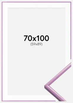 Ramme New Lifestyle Lys Lilla 70x100 cm - Passepartout Hvid 60x90 cm