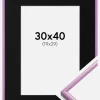 Ramme New Lifestyle Lys Lilla 30x40 cm - Passepartout Sort 20x30 cm