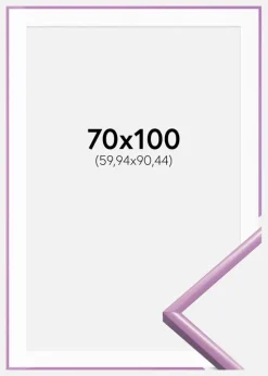 Ramme New Lifestyle Lys Lilla 70x100 cm - Passepartout Hvid 24x36 inches